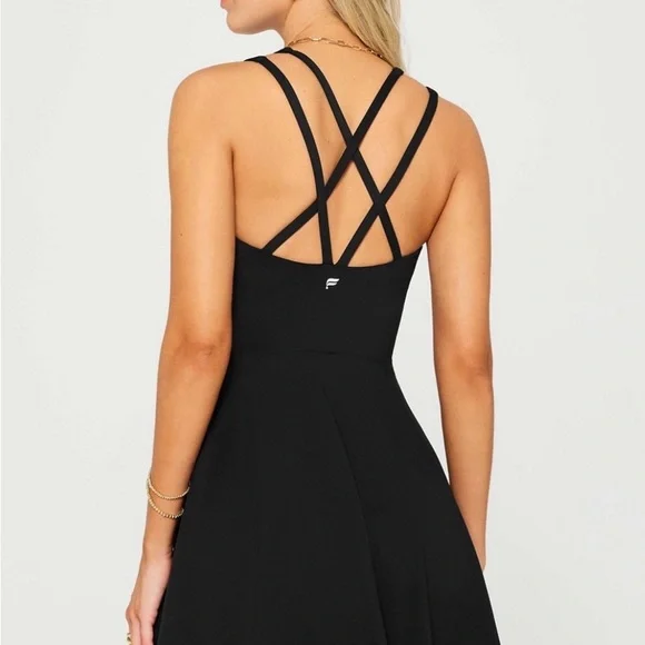 Fabletics Elegant Black Sleeveless Mini Dress - Picture 2 of 9